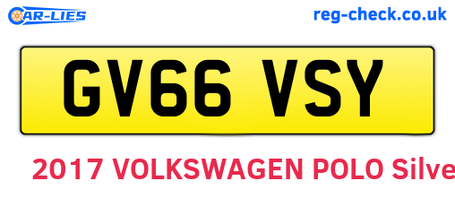 GV66VSY are the vehicle registration plates.