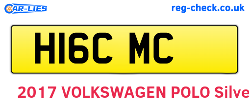H16CMC are the vehicle registration plates.