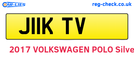 J11KTV are the vehicle registration plates.