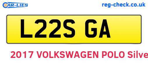 L22SGA are the vehicle registration plates.