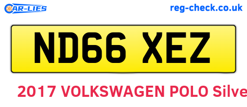 ND66XEZ are the vehicle registration plates.