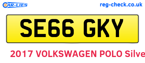 SE66GKY are the vehicle registration plates.