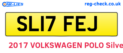 SL17FEJ are the vehicle registration plates.