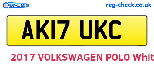 AK17UKC are the vehicle registration plates.