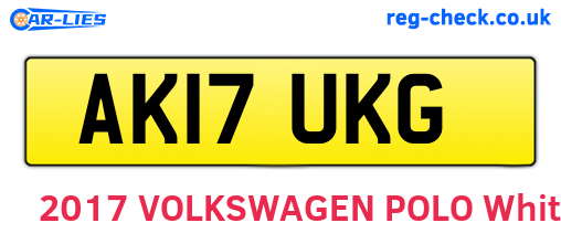 AK17UKG are the vehicle registration plates.