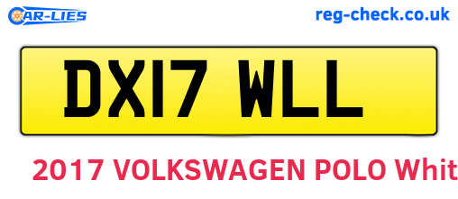 DX17WLL are the vehicle registration plates.