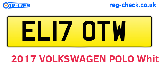 EL17OTW are the vehicle registration plates.