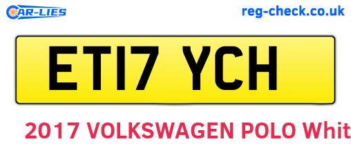ET17YCH are the vehicle registration plates.