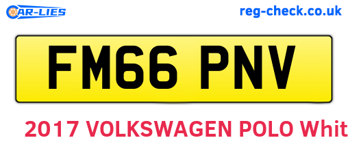 FM66PNV are the vehicle registration plates.
