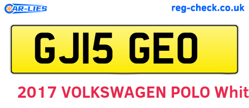 GJ15GEO are the vehicle registration plates.