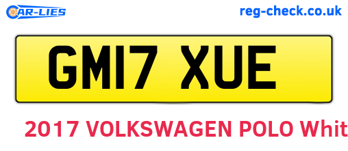 GM17XUE are the vehicle registration plates.