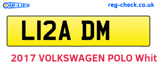 L12ADM are the vehicle registration plates.