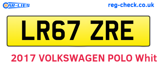LR67ZRE are the vehicle registration plates.