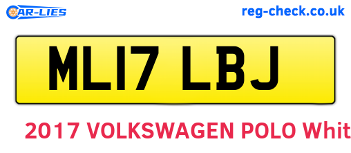 ML17LBJ are the vehicle registration plates.