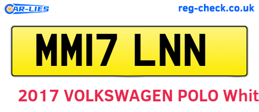 MM17LNN are the vehicle registration plates.