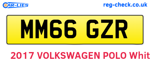 MM66GZR are the vehicle registration plates.
