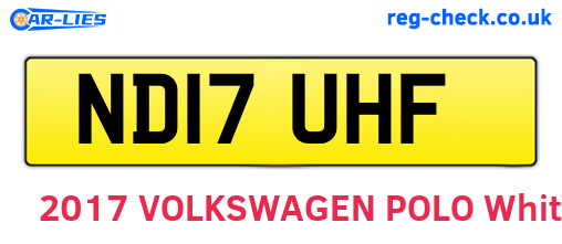 ND17UHF are the vehicle registration plates.