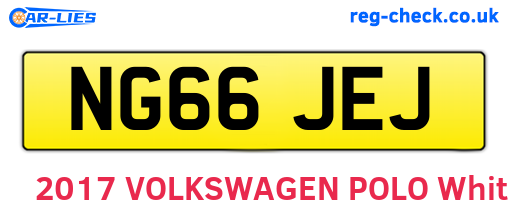 NG66JEJ are the vehicle registration plates.
