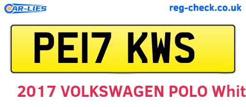 PE17KWS are the vehicle registration plates.