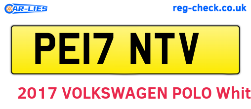 PE17NTV are the vehicle registration plates.