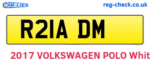 R21ADM are the vehicle registration plates.