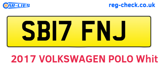 SB17FNJ are the vehicle registration plates.