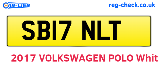 SB17NLT are the vehicle registration plates.