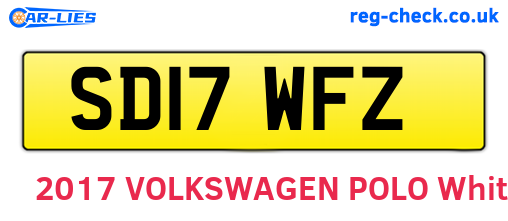 SD17WFZ are the vehicle registration plates.