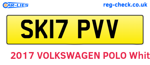 SK17PVV are the vehicle registration plates.