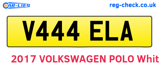 V444ELA are the vehicle registration plates.