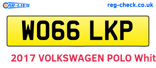 WO66LKP are the vehicle registration plates.