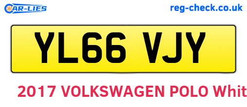 YL66VJY are the vehicle registration plates.