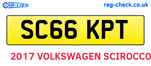SC66KPT are the vehicle registration plates.