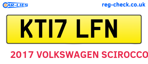 KT17LFN are the vehicle registration plates.