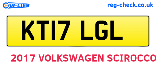 KT17LGL are the vehicle registration plates.