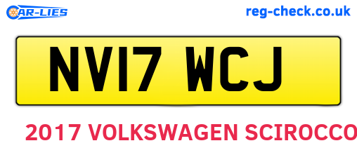NV17WCJ are the vehicle registration plates.