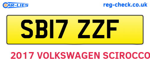 SB17ZZF are the vehicle registration plates.