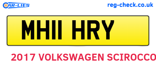 MH11HRY are the vehicle registration plates.