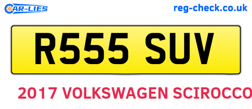 R555SUV are the vehicle registration plates.