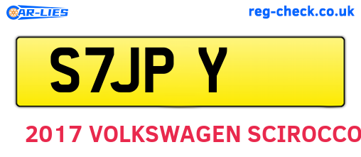 S7JPY are the vehicle registration plates.