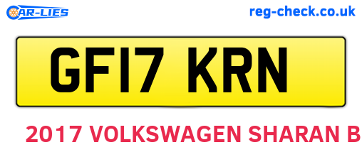 GF17KRN are the vehicle registration plates.