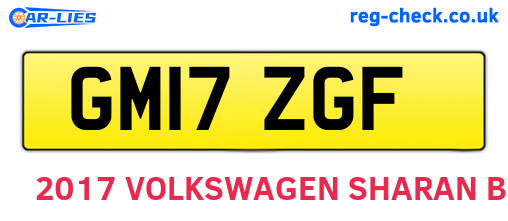 GM17ZGF are the vehicle registration plates.