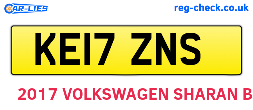 KE17ZNS are the vehicle registration plates.