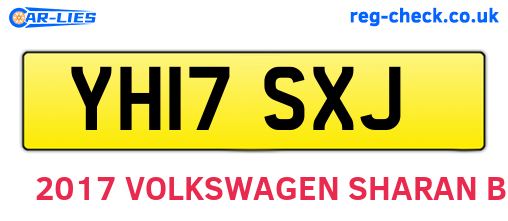 YH17SXJ are the vehicle registration plates.