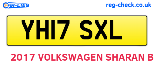 YH17SXL are the vehicle registration plates.