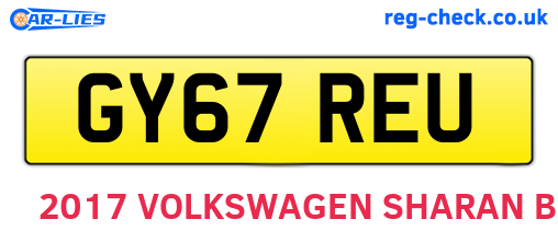 GY67REU are the vehicle registration plates.