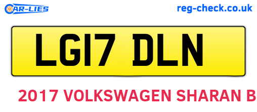 LG17DLN are the vehicle registration plates.