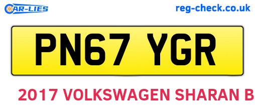 PN67YGR are the vehicle registration plates.