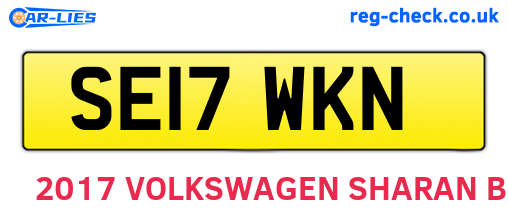 SE17WKN are the vehicle registration plates.