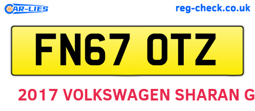 FN67OTZ are the vehicle registration plates.
